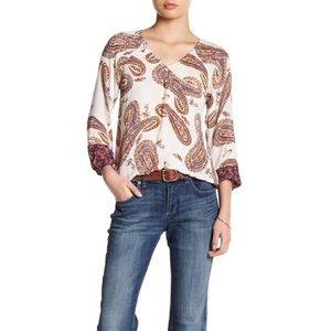 Lucky brand | paisley print blouse | sz m